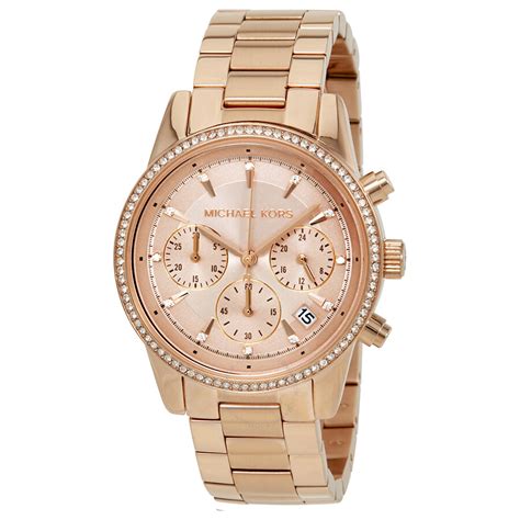 michael kors ritz rose gold tone watch style mk6357|Ritz rose gold tone watch.